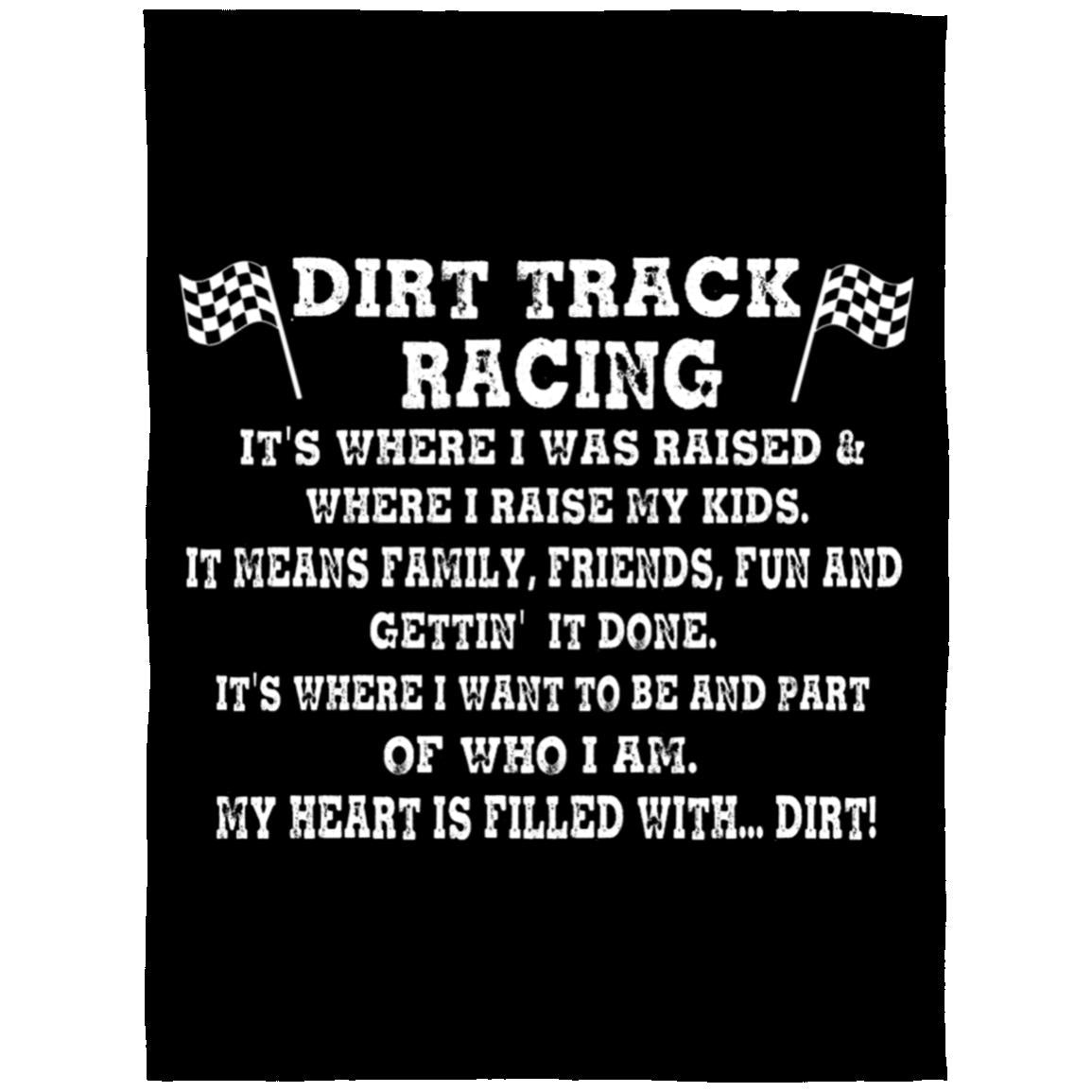 Dirt Track Racing It's Where I Was Raised Arctic Fleece Blanket 60x80