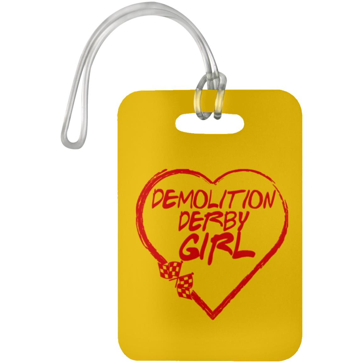 Demolition Derby Girl Heart Luggage Bag Tag