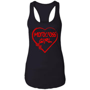 Motocross Girl Heart Women's Ideal Racerback Tank