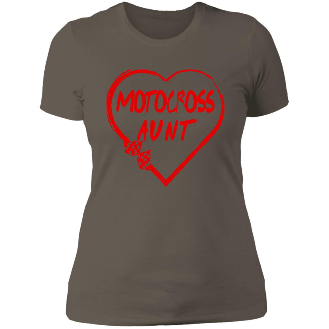 Motocross Aunt Heart Ladies' Boyfriend T-Shirt