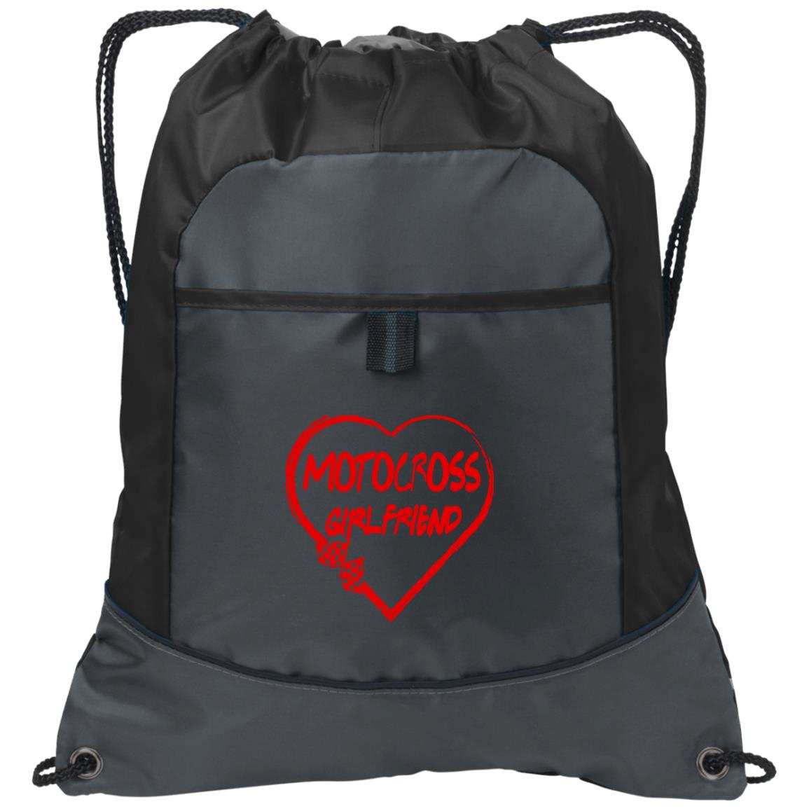 Motocross Girlfriend Heart Pocket Cinch Pack