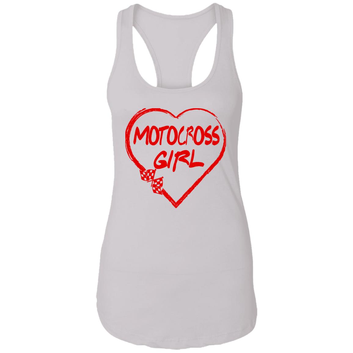 Motocross Girl Heart Women's Ideal Racerback Tank