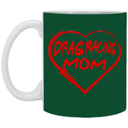 Drag Racing Mom Heart Mug