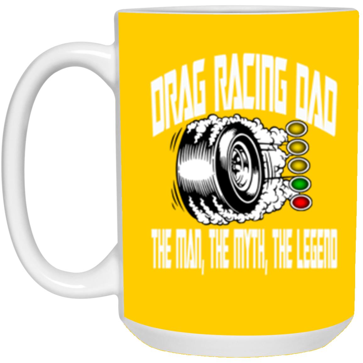 Drag Racing Dad 15 oz. White Mug