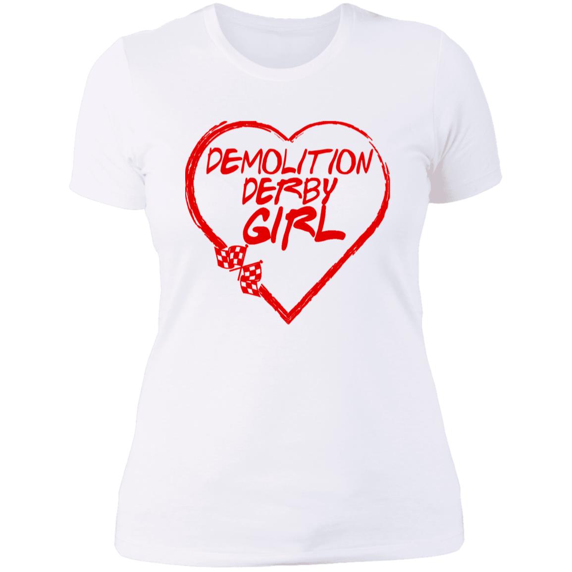 Demolition Derby Girl Heart Ladies' Boyfriend T-Shirt
