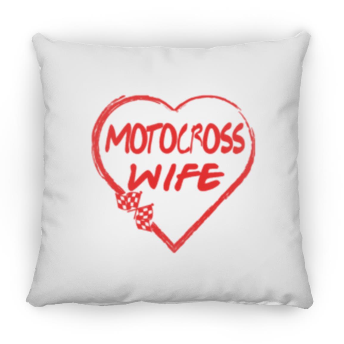 Motocross Wife Large Square Pillow