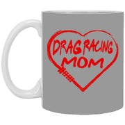 Drag Racing Mom Heart Mug