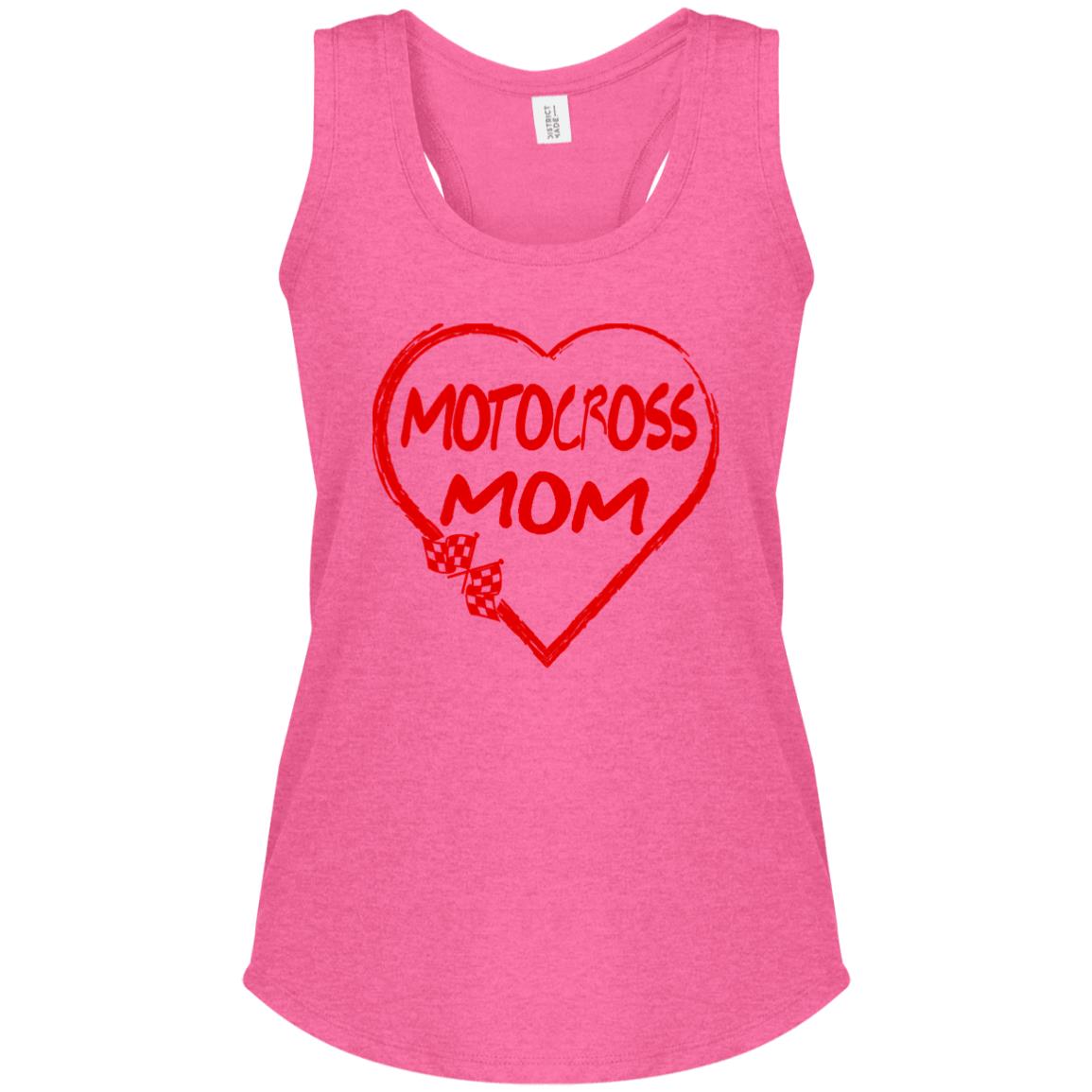 Motocross Mom Heart Women's Perfect Tri Racerback Tank