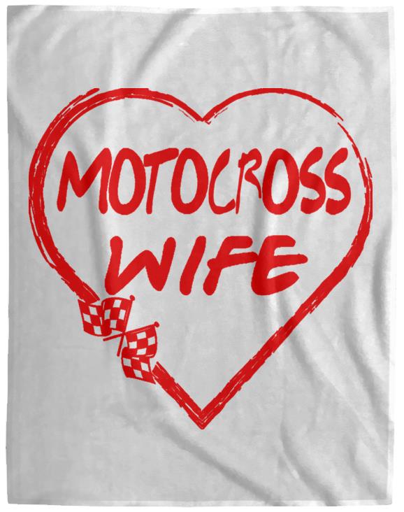 Motocross Wife Cozy Plush Fleece Blanket - 60x80