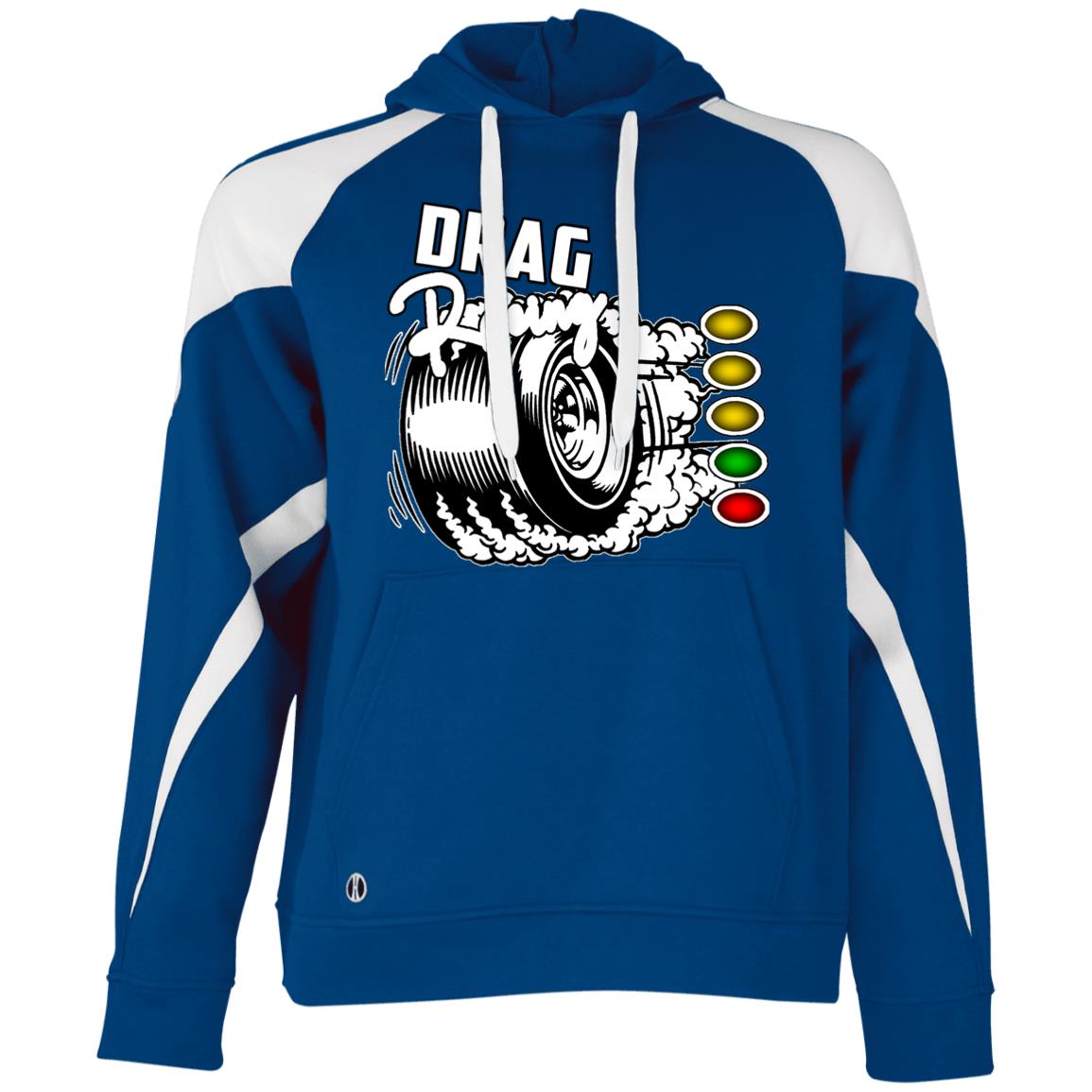 Drag Racing Athletic Colorblock Fleece Hoodie