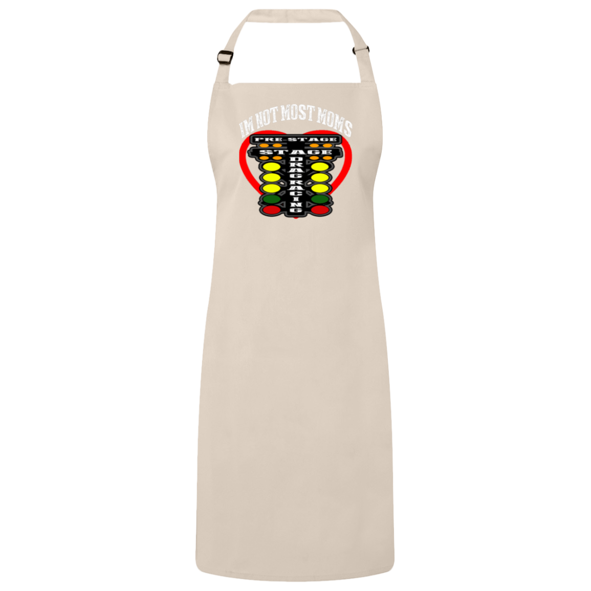 I'm Not Most Moms Drag Racing Sustainable Unisex Bib Apron