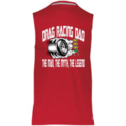 Drag Racing Dad Essential Dri-Power Sleeveless Muscle Tee