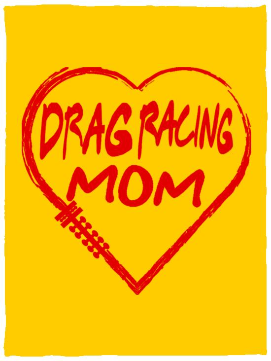 Drag Racing Mom Heart Cozy Plush Fleece Blanket - 30x40