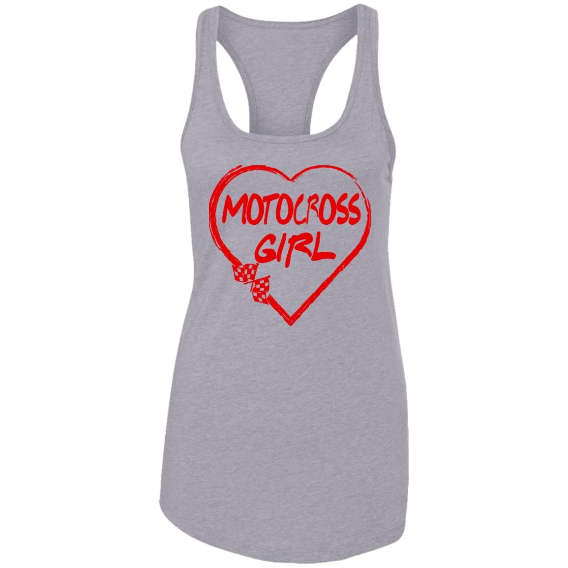 Motocross Girl Heart Women's Ideal Racerback Tank