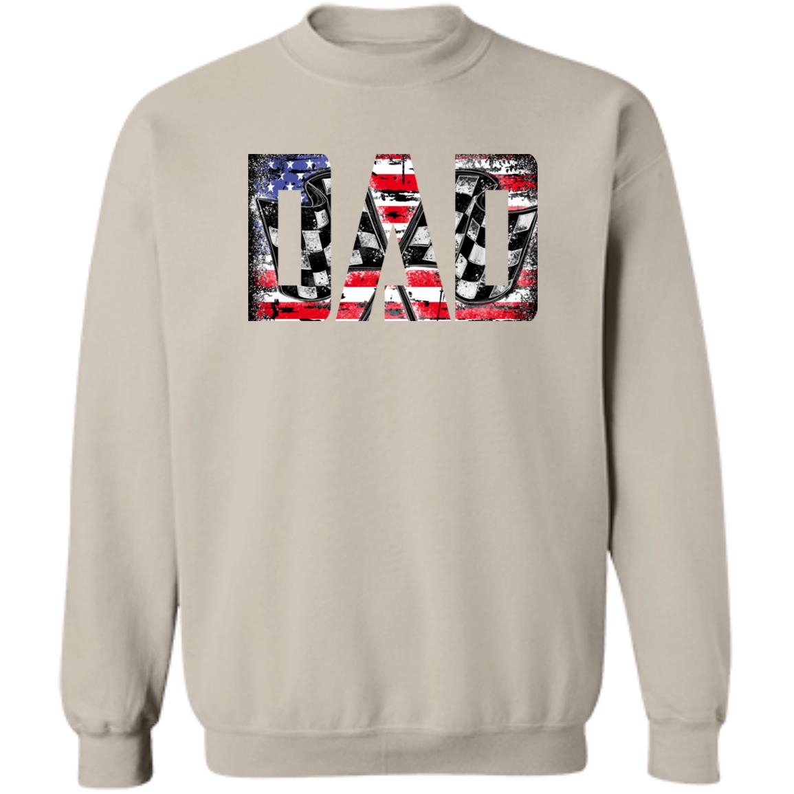 USA Racing Dad Crewneck Pullover Sweatshirt