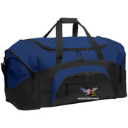 Drag Racing for Freedom, Speed, and Glory Colorblock Sport Duffel