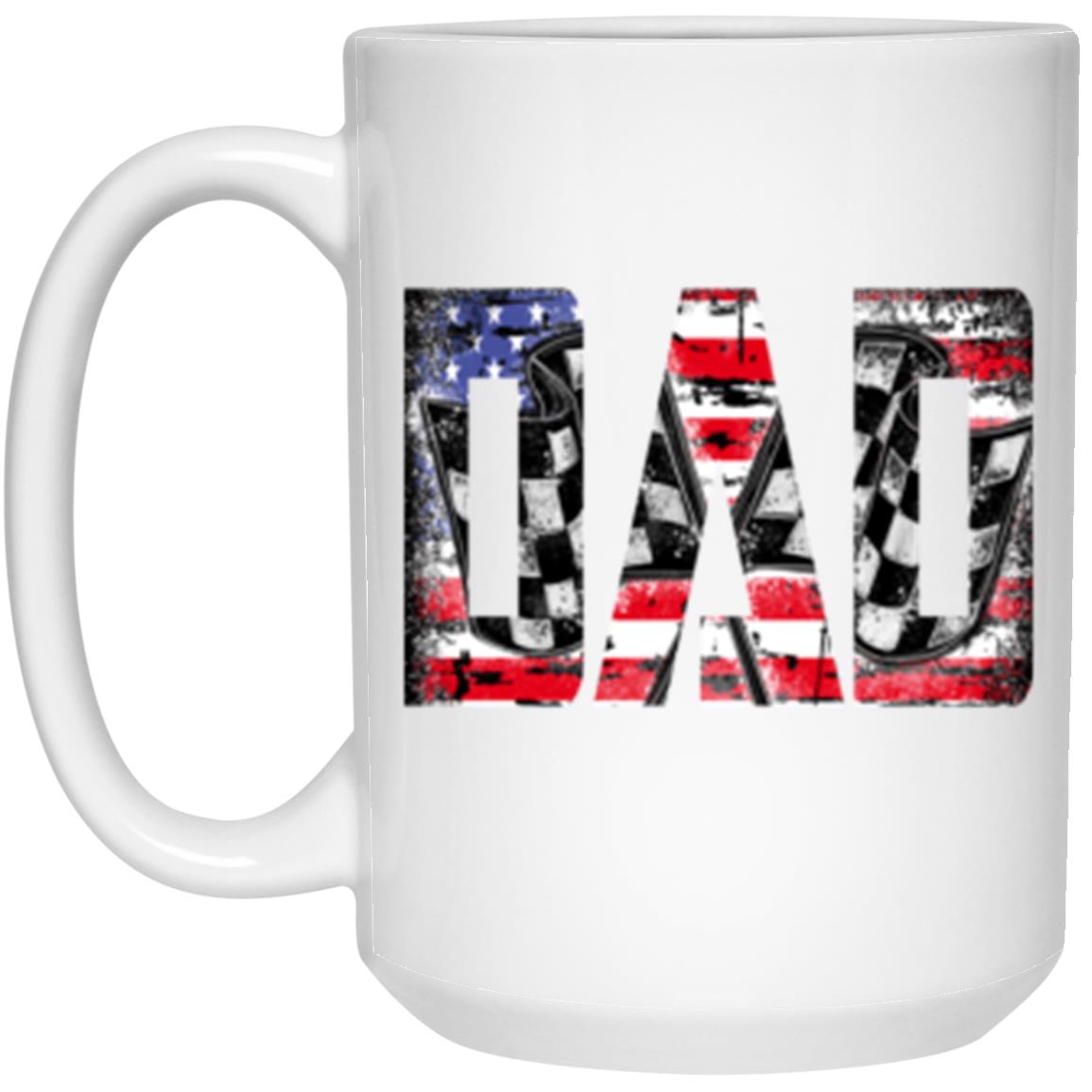 USA Racing Dad 15 oz. White Mug