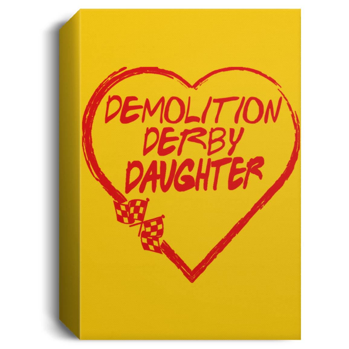 Demolition Derby Daughter Heart Deluxe Portrait Canvas 1.5in Frame