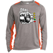 Drag Racing Long Sleeve Heather Colorblock Performance Tee