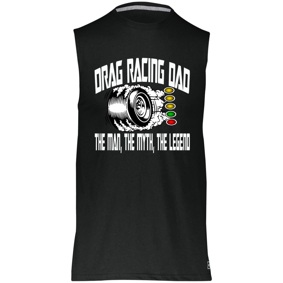 Drag Racing Dad Essential Dri-Power Sleeveless Muscle Tee