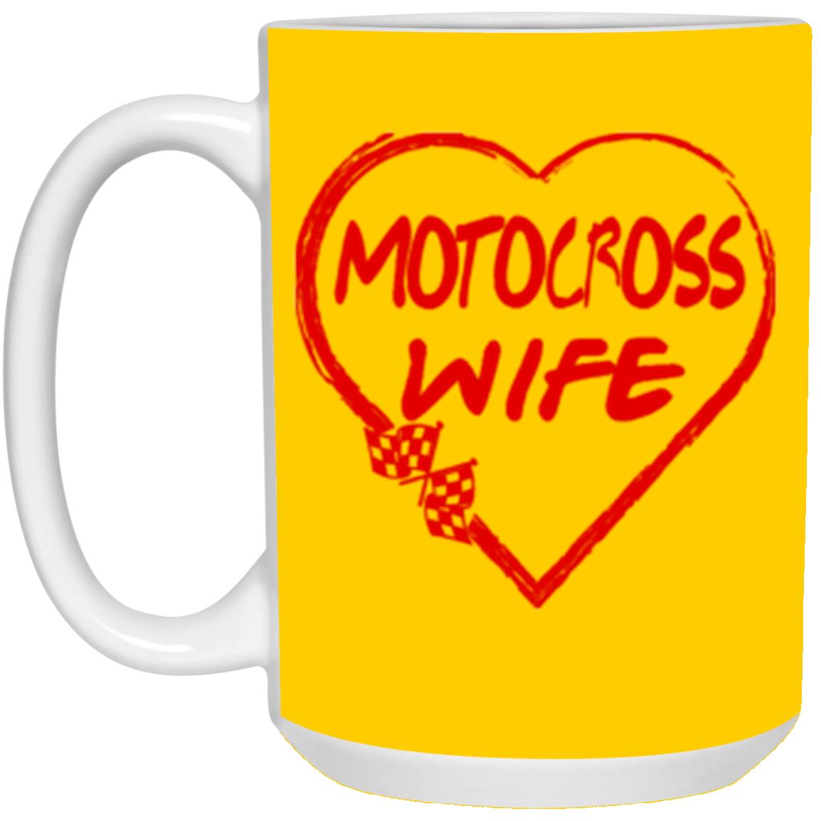 Motocross Wife 15 oz. White Mug