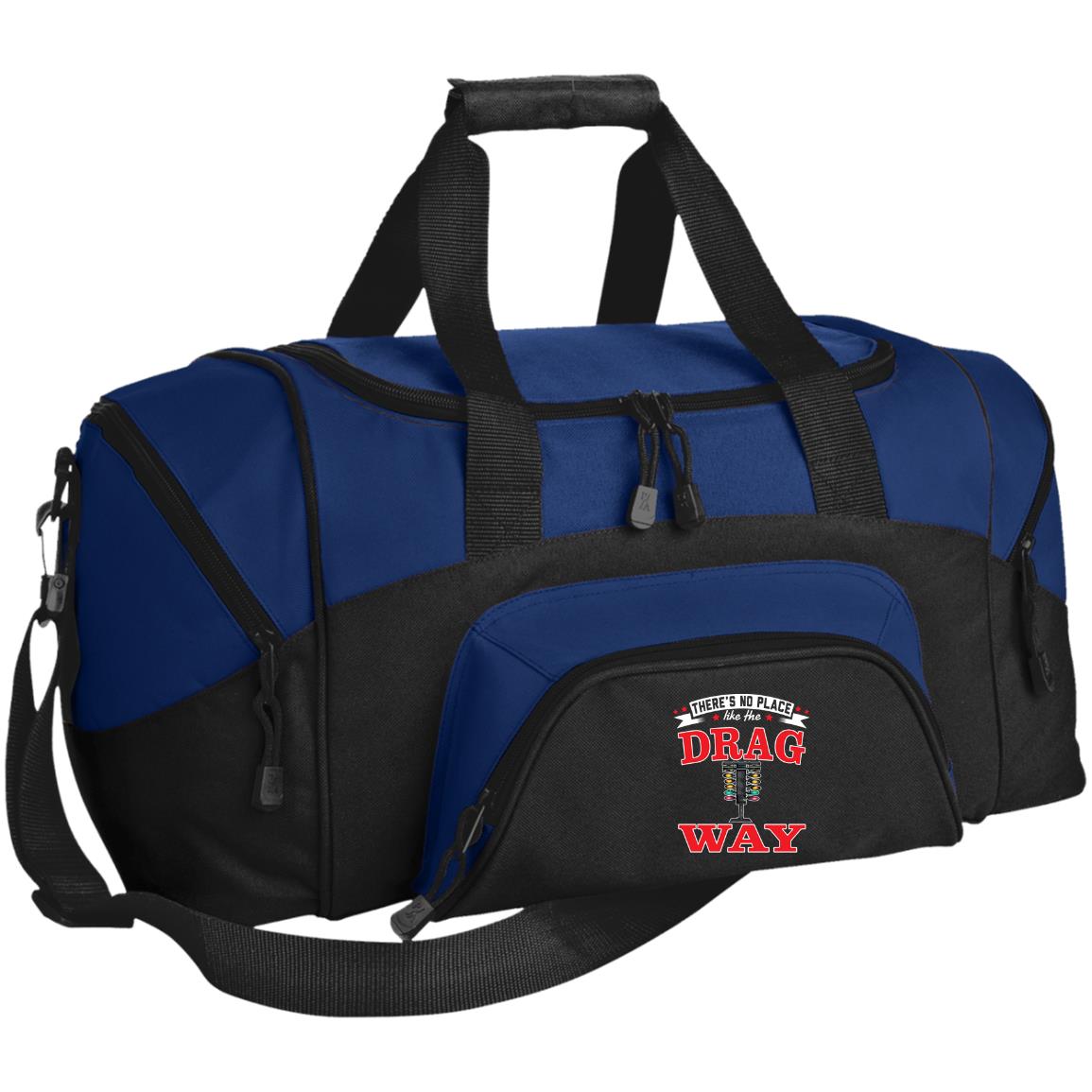 There's No Place Like The Dragway Small Colorblock Sport Duffel Bag