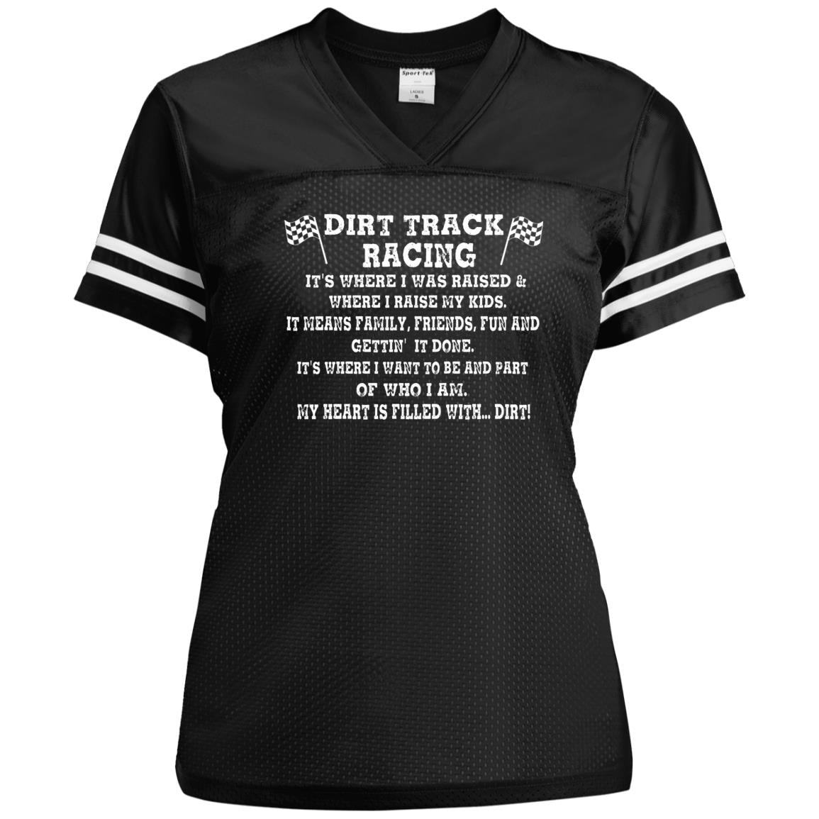 Dirt Track Racing It's Where I Was Raised Ladies' Replica Jersey