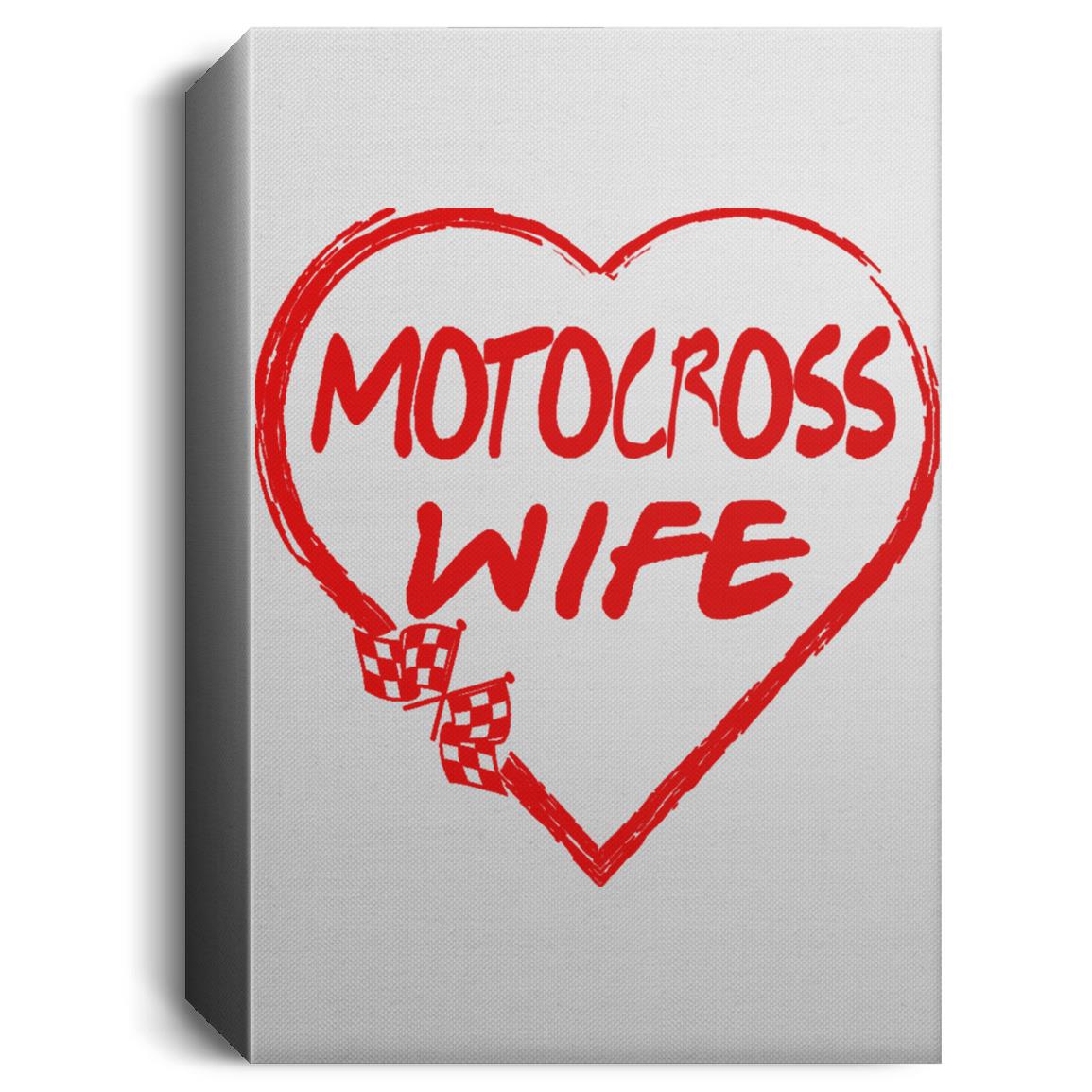 Motocross Wife Deluxe Portrait Canvas 1.5in Frame