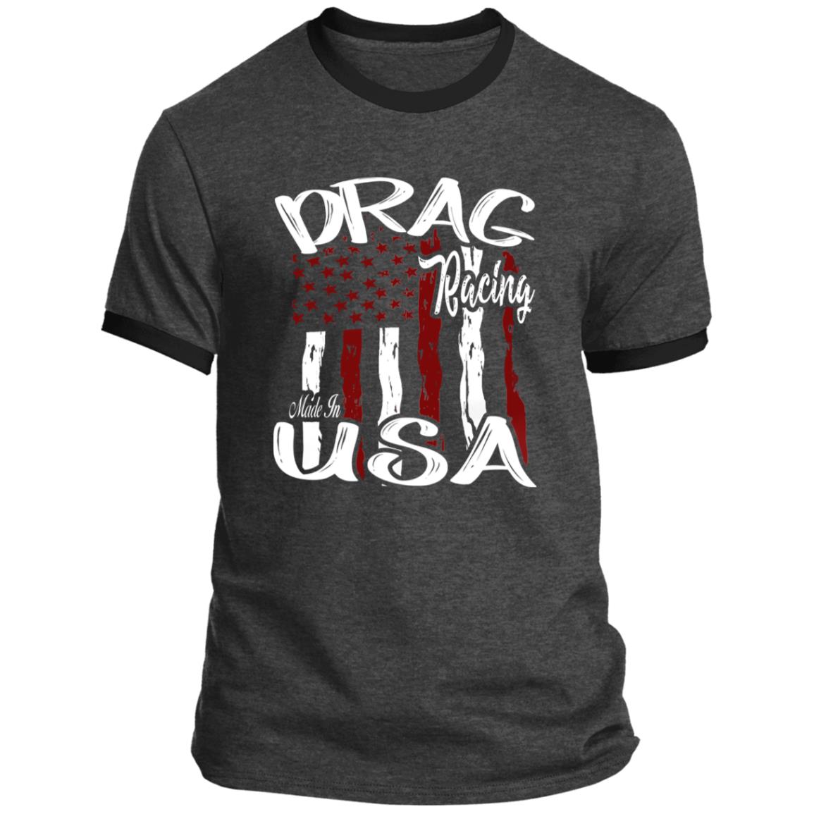 Drag Racing Made In USA Ringer Tee