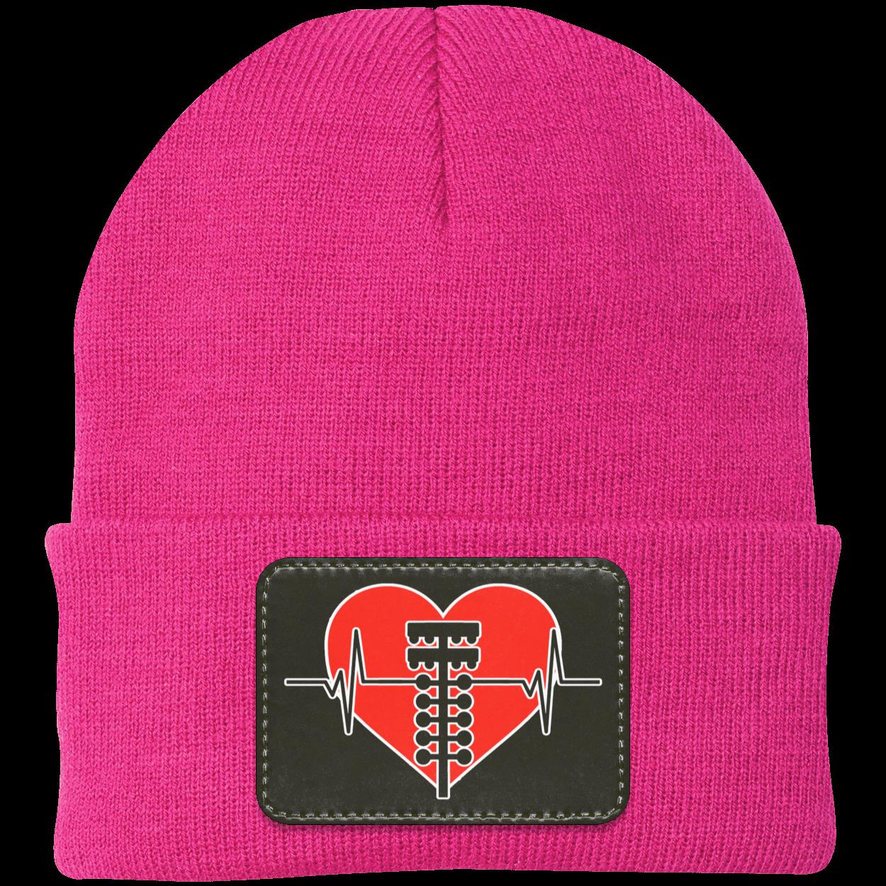 Drag Racing Heartbeat Patched Knit Cap V2