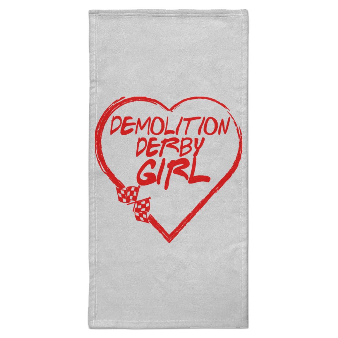 Demolition Derby Girl Heart Towel - 15x30