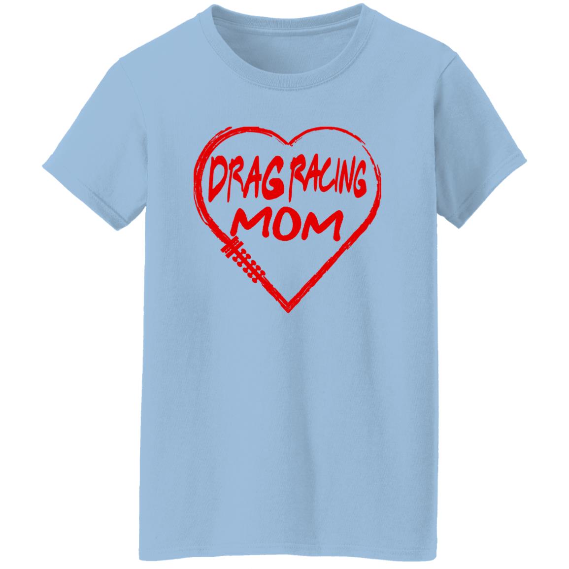 Drag Racing Mom Heart Ladies' 5.3 oz. T-Shirt
