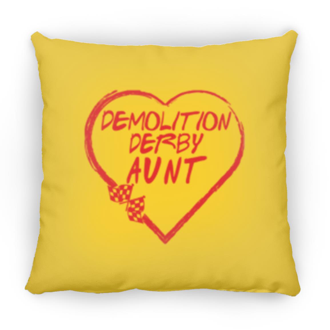 Demolition Derby Aunt Heart Small Square Pillow
