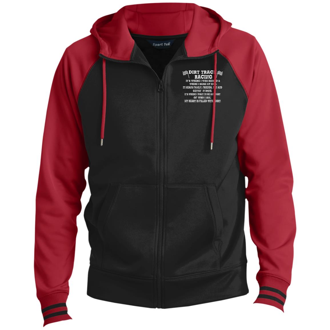 Dirt Track Racing It's Where I Was Raised Men's Sport-Wick® Full-Zip Hooded Jacket