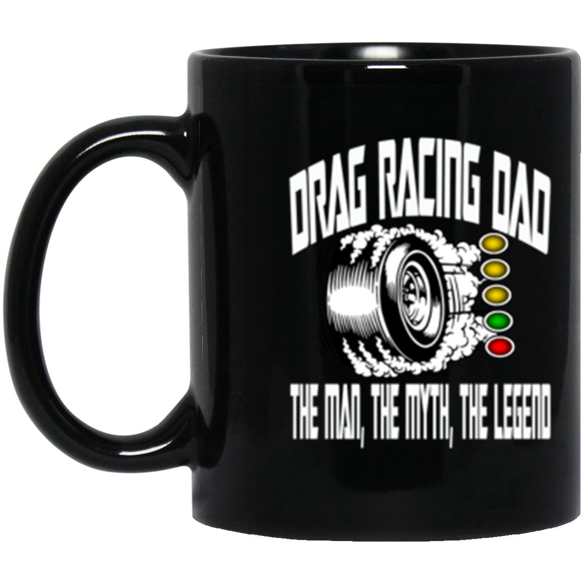 Drag Racing Dad 11 oz. Black Mug