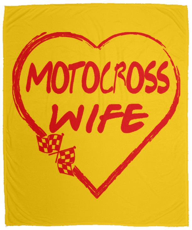 Motocross Wife Cozy Plush Fleece Blanket - 50x60