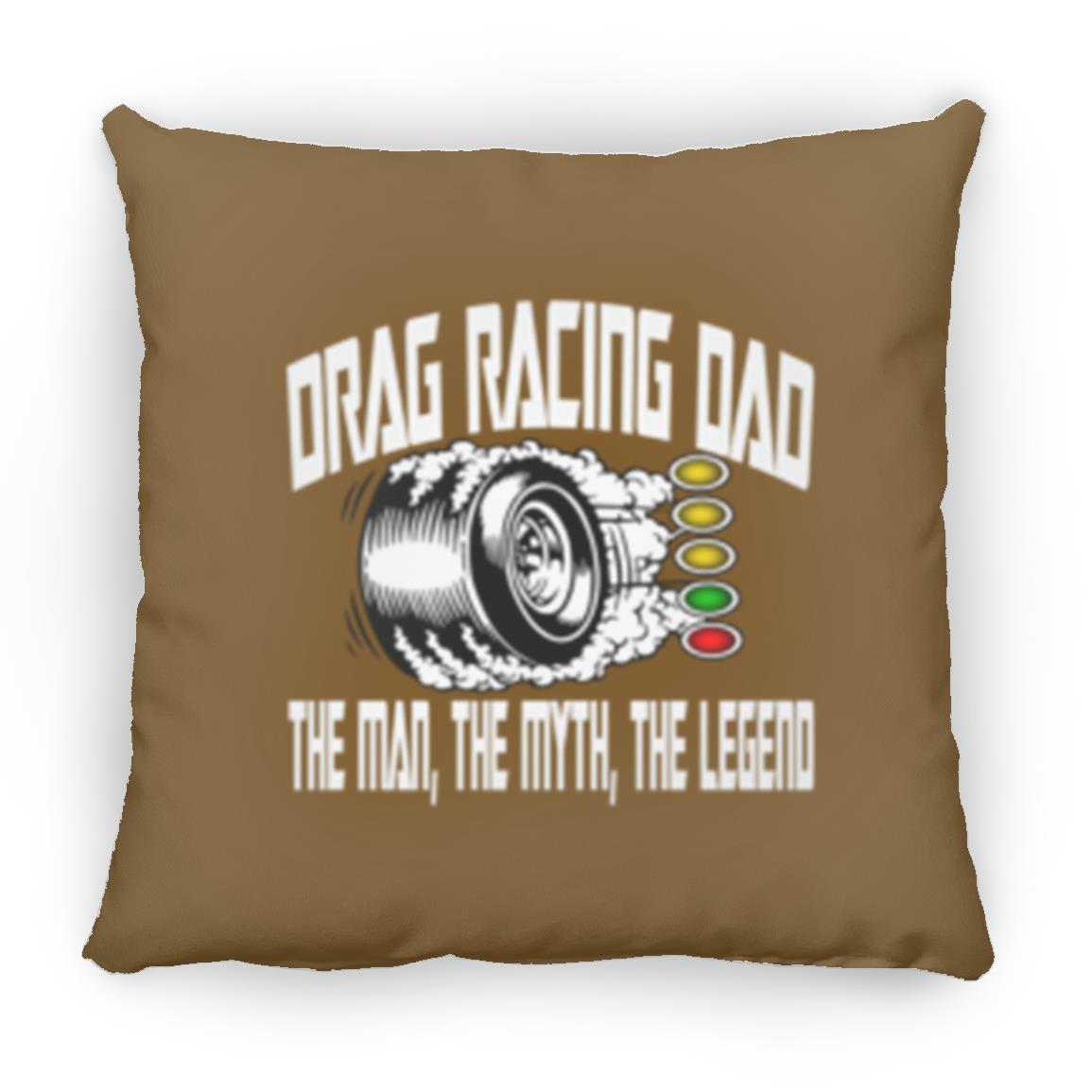 Drag Racing Dad Large Square Pillow