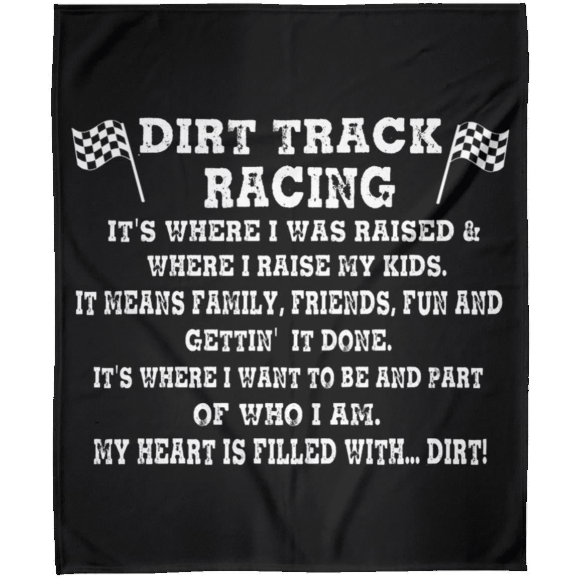 Dirt Track Racing It's Where I Was Raised Arctic Fleece Blanket 50x60
