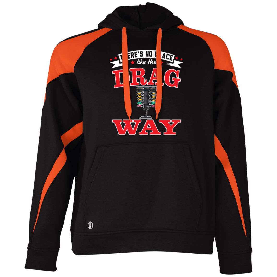 There's No Place Like The Dragway Athletic Colorblock Fleece Hoodie