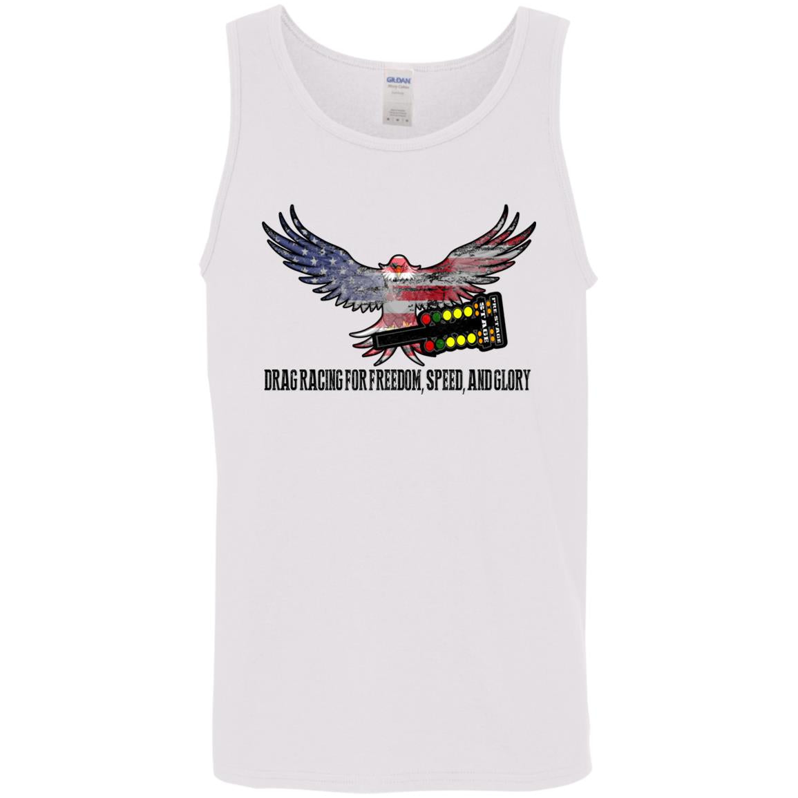 Drag Racing for Freedom, Speed, and Glory Cotton Tank Top 5.3 oz.