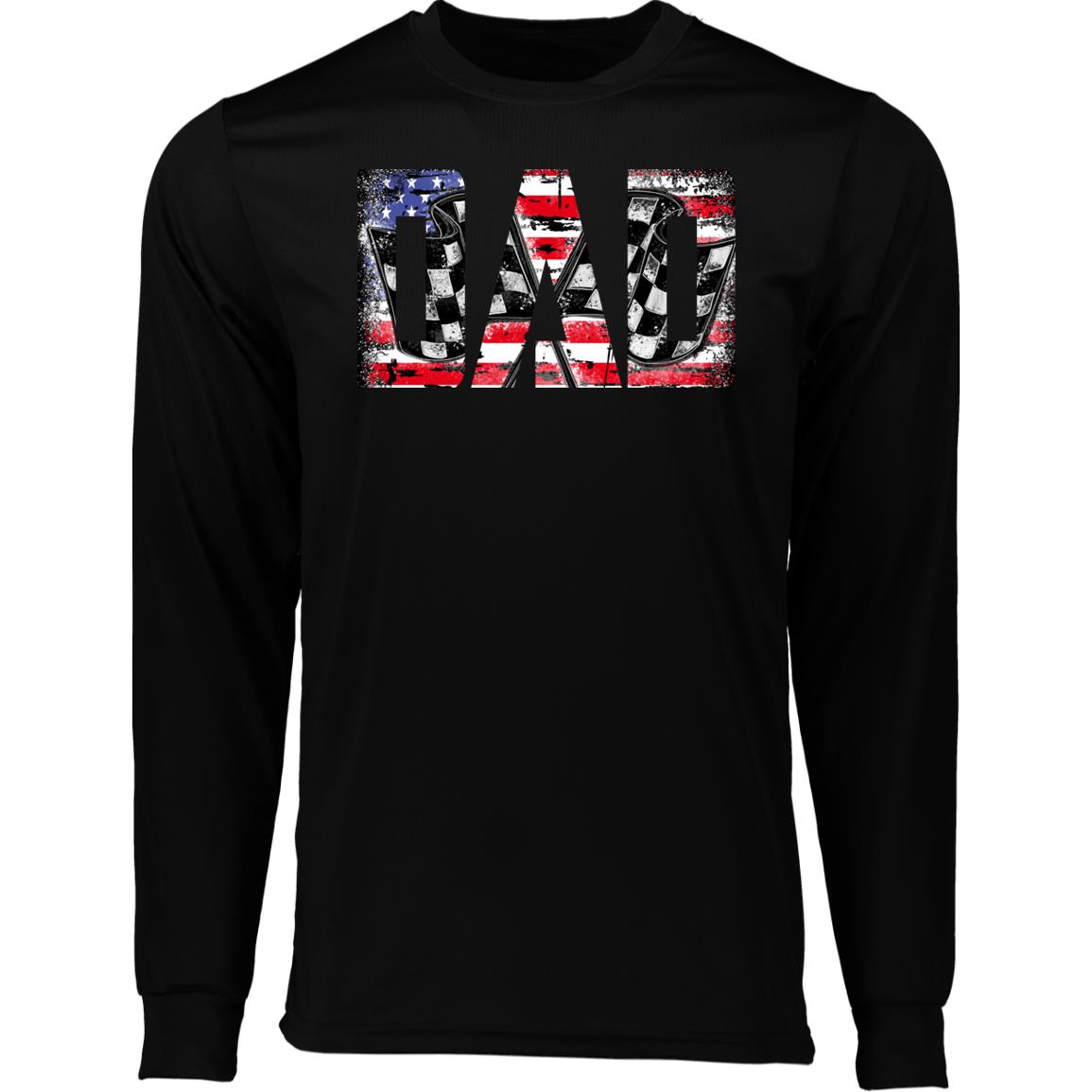 USA Racing Dad Long Sleeve Moisture-Wicking Tee