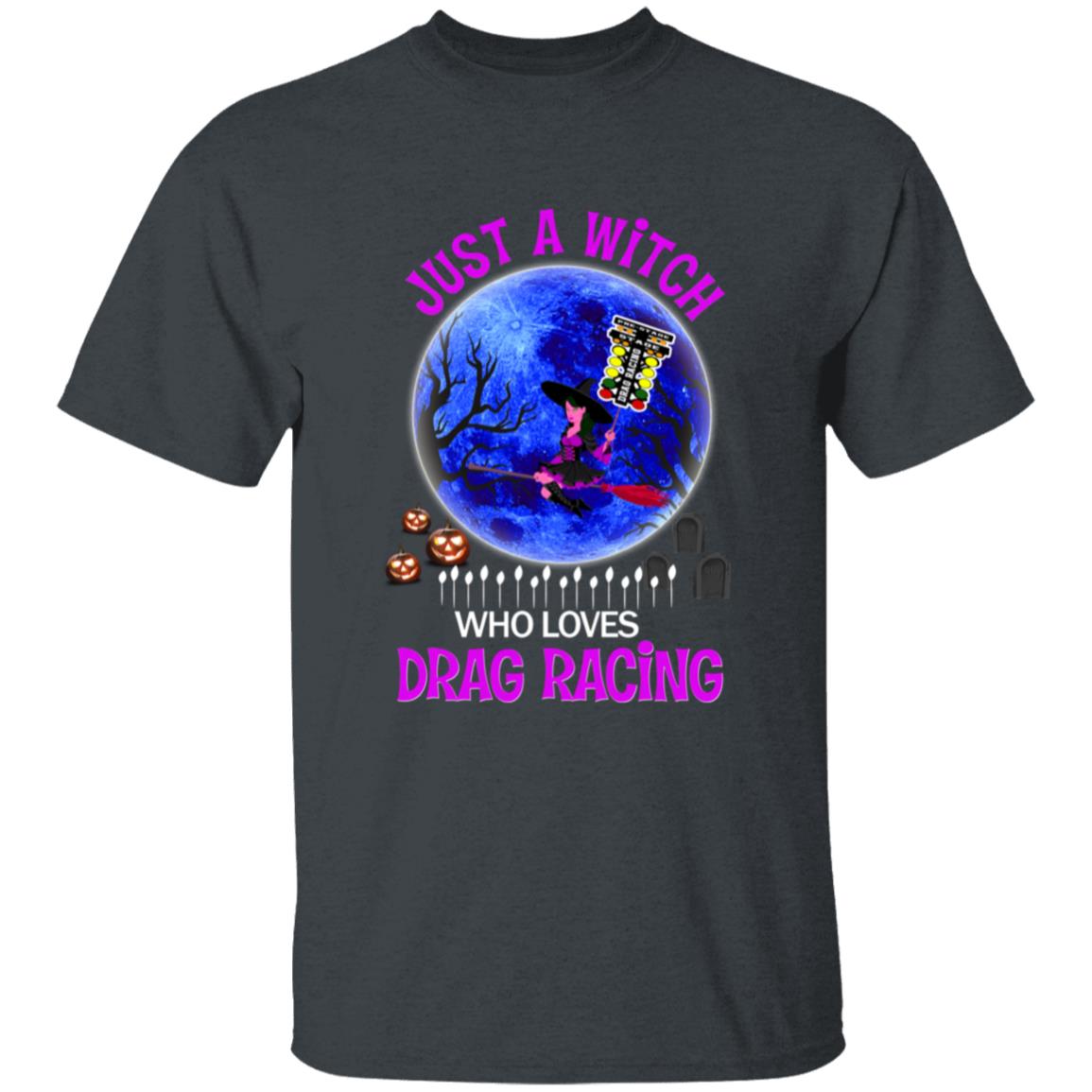 Just A Witch Who Loves Drag Racing Youth 5.3 oz 100% Cotton T-Shirt