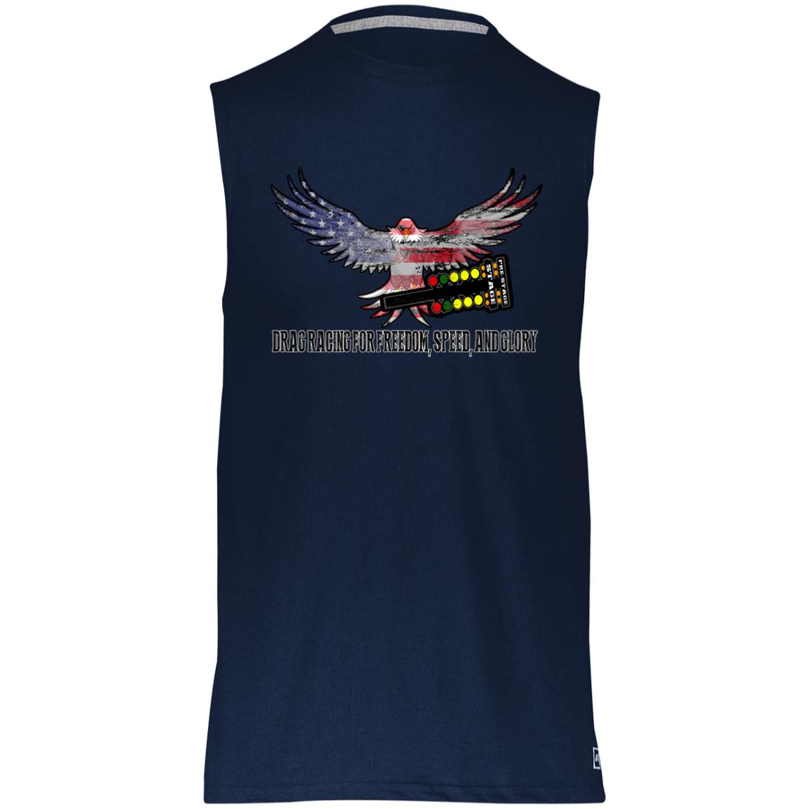 Drag Racing for Freedom, Speed, and Glory Essential Dri-Power Sleeveless Muscle Tee