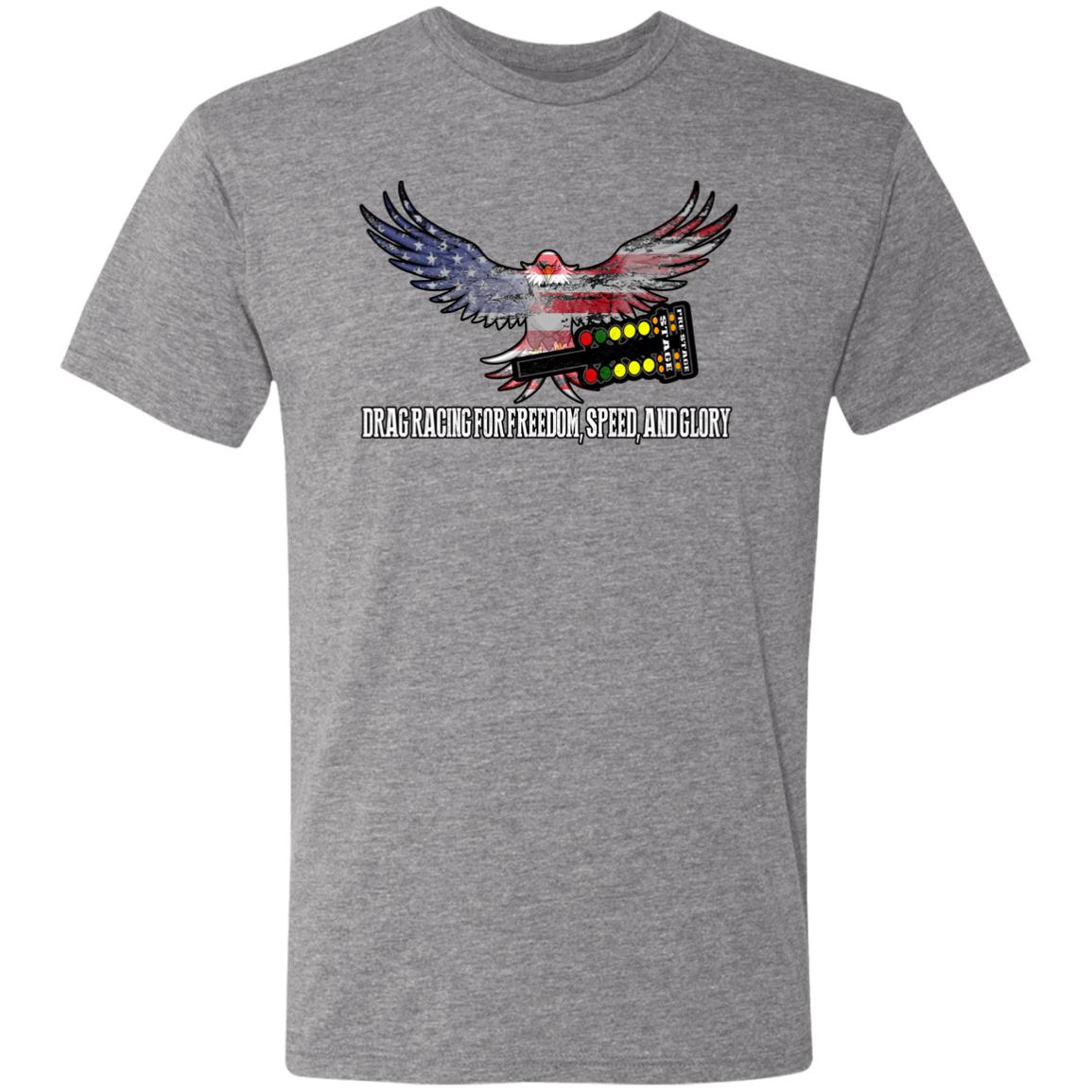 Drag Racing for Freedom, Speed, and Glory Men's Triblend T-Shirt