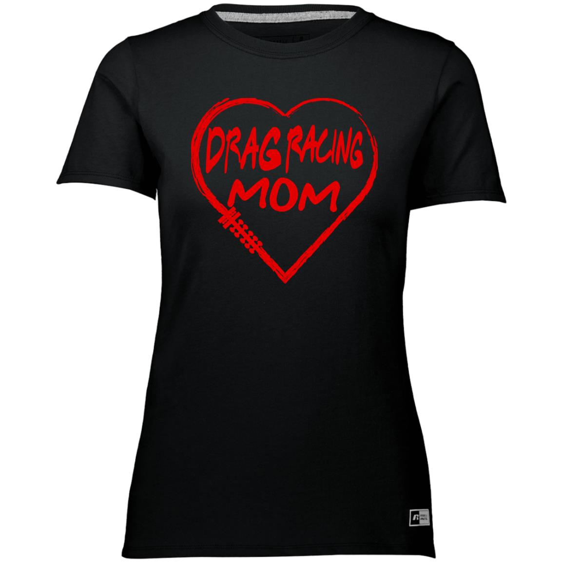 Drag Racing Mom Heart Ladies’ Essential Dri-Power Tee
