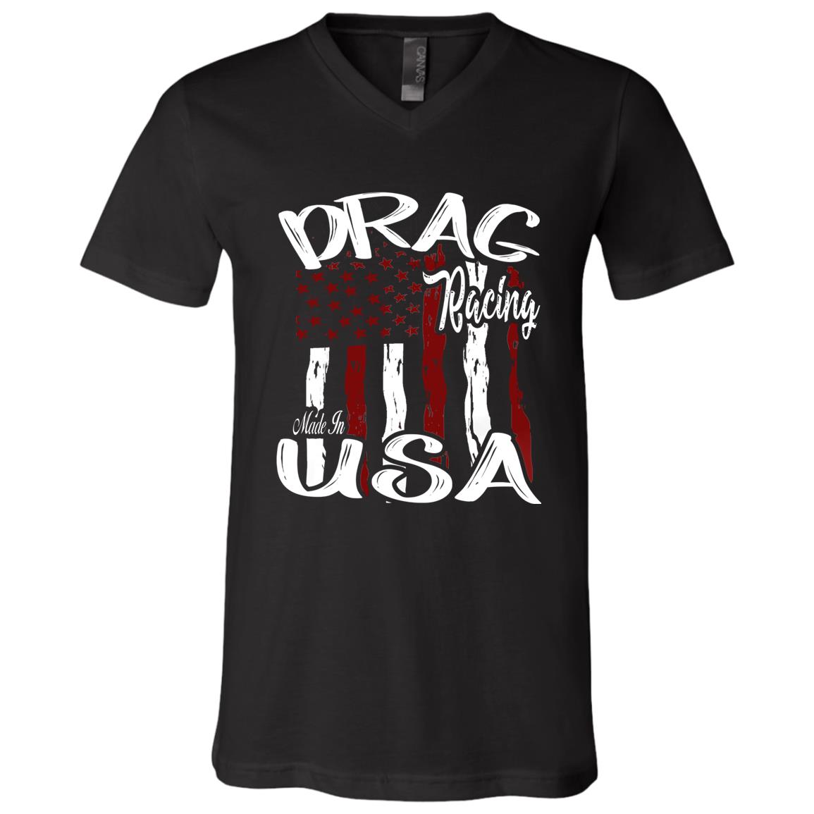 Drag Racing Made In USA Unisex Jersey SS V-Neck T-Shirt