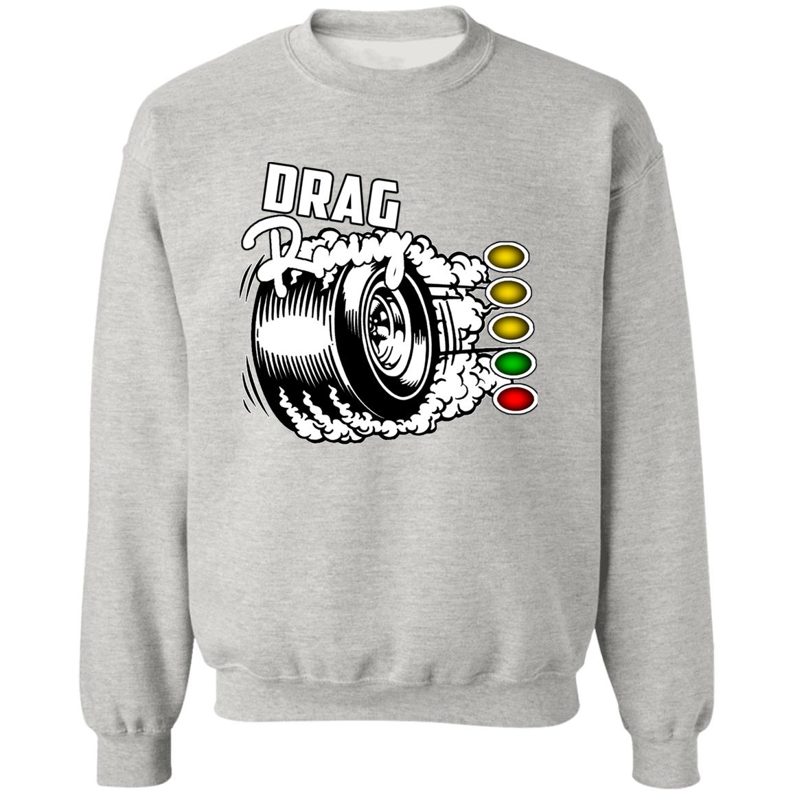 Drag Racing Pullover Crewneck Sweatshirt 8 oz (Closeout)