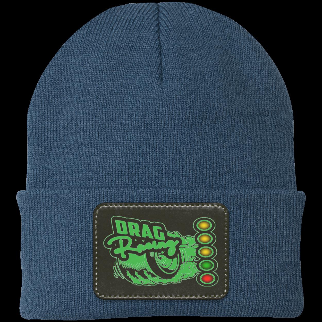 Drag Racing Patched Knit Cap