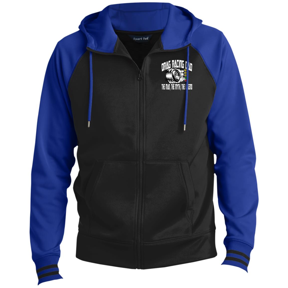 Drag Racing Dad Men's Sport-Wick® Full-Zip Hooded Jacket