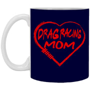 Drag Racing Mom Heart Mug